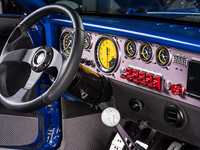 Dashboard of the Ringbrothers custom 1969 Mustang