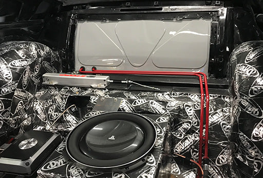 E-Stopp actuator installed in the trunk of the Ringbrothers custom Mustang